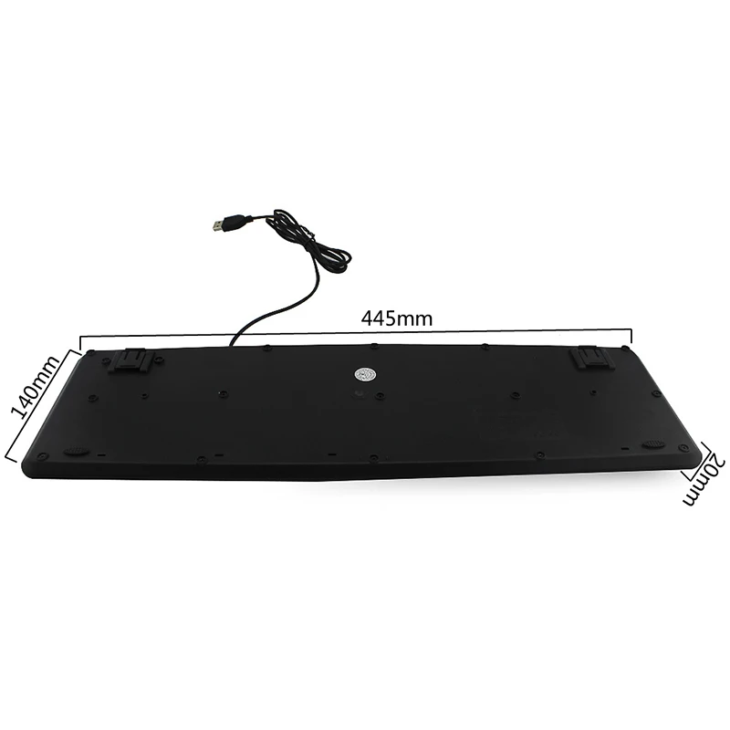 

CHYI USB Wired Black Keyboard Ergonomic Gaming Computer Keyboard 104 Keys Office Keypad for PC Laptop Desktop
