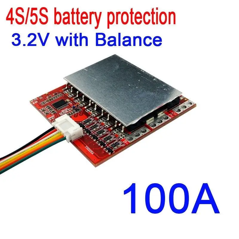 Защитная плата для аккумуляторов 4S 5S 100A 12V 16V PCM BMS с балансировочным LiFePo4 литиево