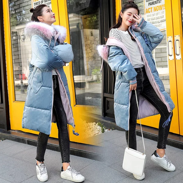 

2019 Winter New Pattern Down Cotton Woman Pleuche Bread Korean Clothing Long Fund Will Code Thickening Cotton Loose Coat