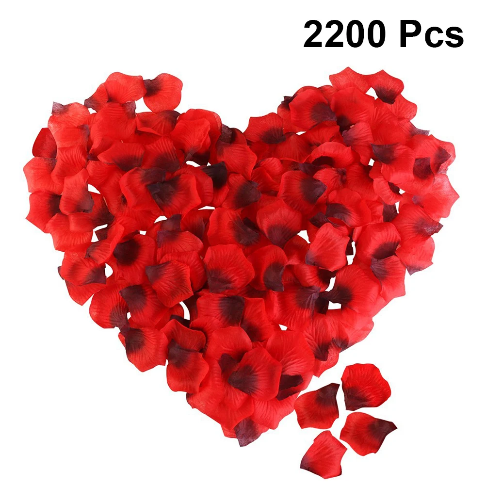 2200 шт лепестки розы реалистичные шелк искусственный декоративный красный