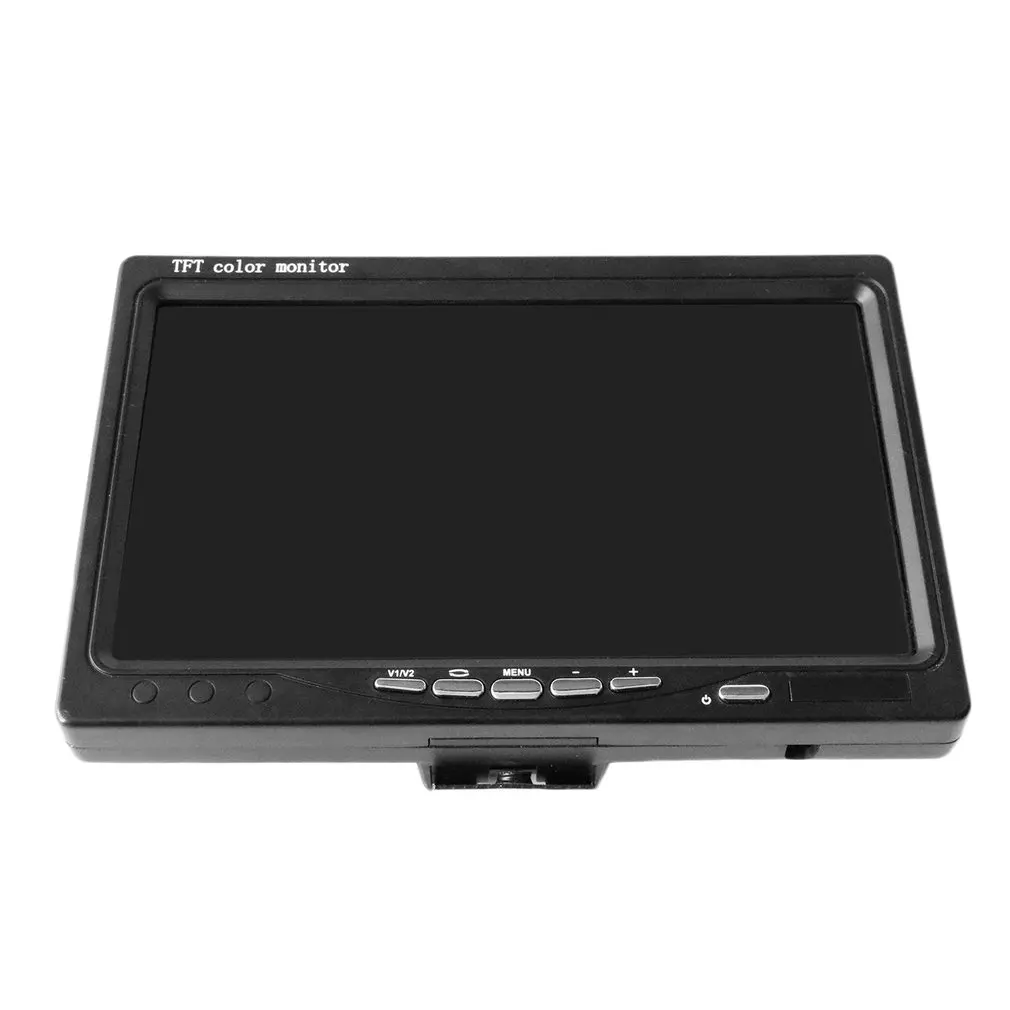 Multifunctional 7 Inch Hd Led Press Button Screen Display 1024X600 Av/Vga/Hdmi Security Monitor With Speaker Us Plug | Электроника