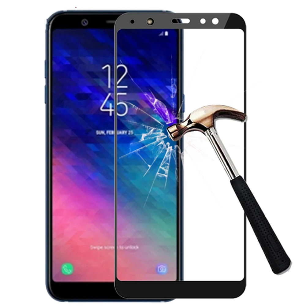 5d для samsung galaxy a6 a7 a8 a9 2018 защитное стекло Защита экрана a6plus a8plus закаленная