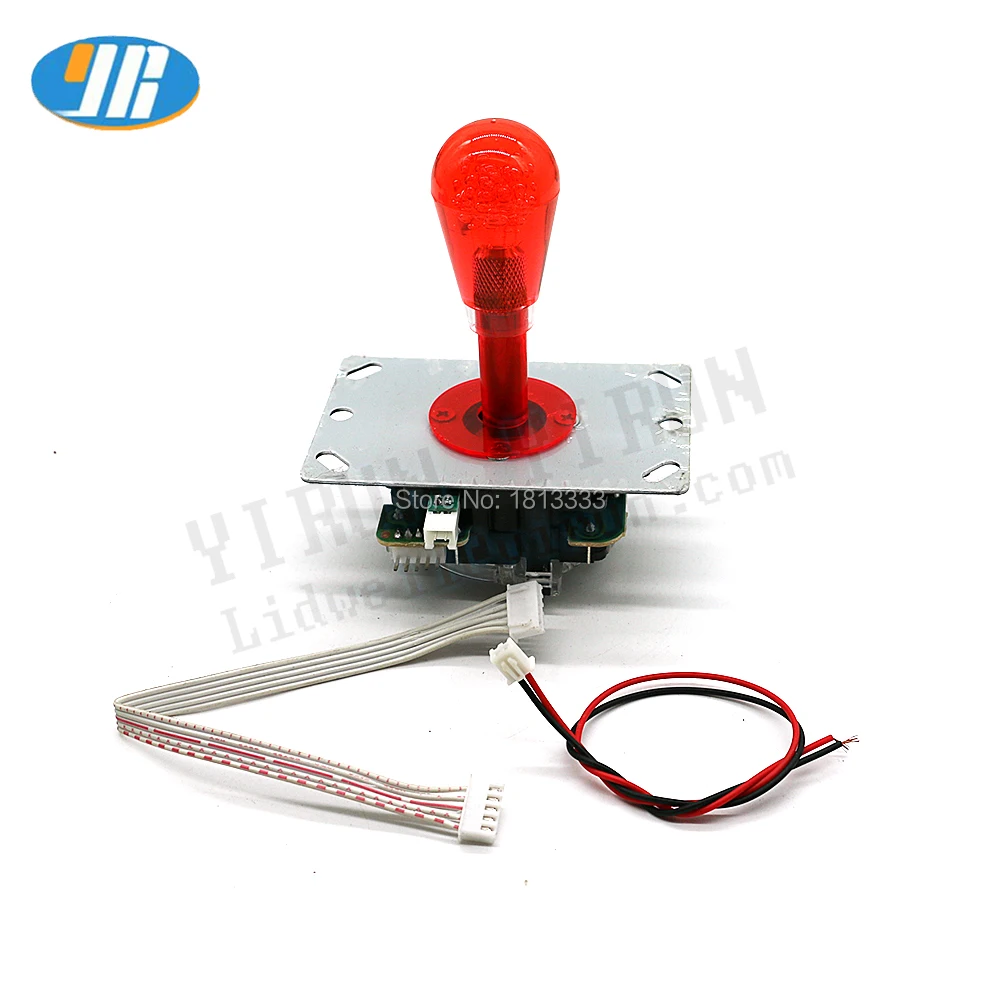 

Illuminated Arcade Joystick Copy SANWA 5V LED Stick 4 /8 Way With Oval Crystal Ball For USB Game DIY