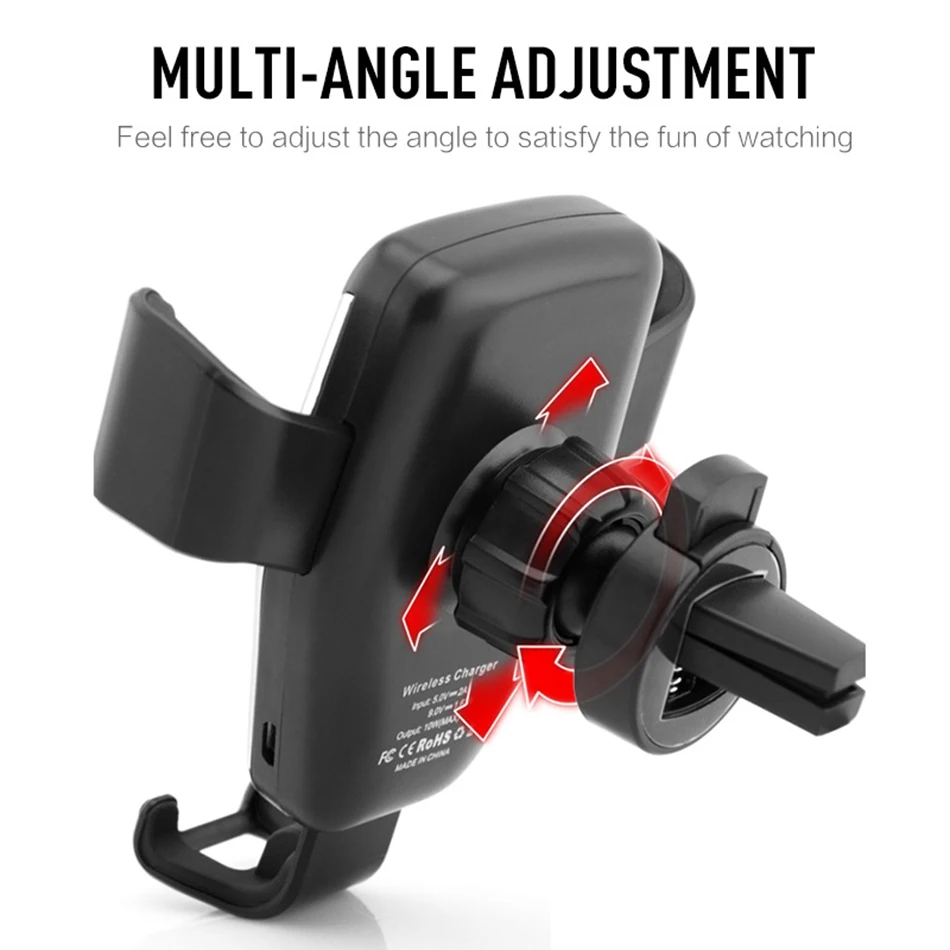 Автомобильный Держатель зарядного устройства Qi CASEIER 2 в 1 быстрая зарядка 10 Вт