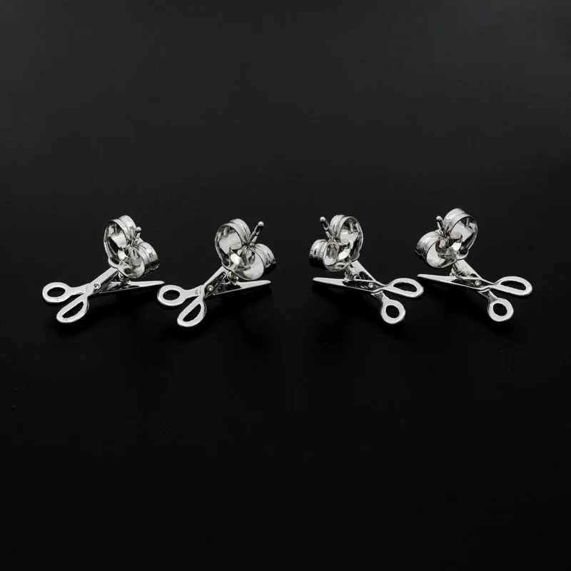 2 Pairs Scissor Stud Earrings Freshwater Pearls Earings Women Boucles D'oreilles Perle Kolczyki Perel Kupe Parel Oorbellen E2711 |
