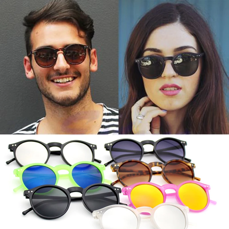 Классические Ретро Винтажные Круглые Солнцезащитные очки для женщин и мужчин