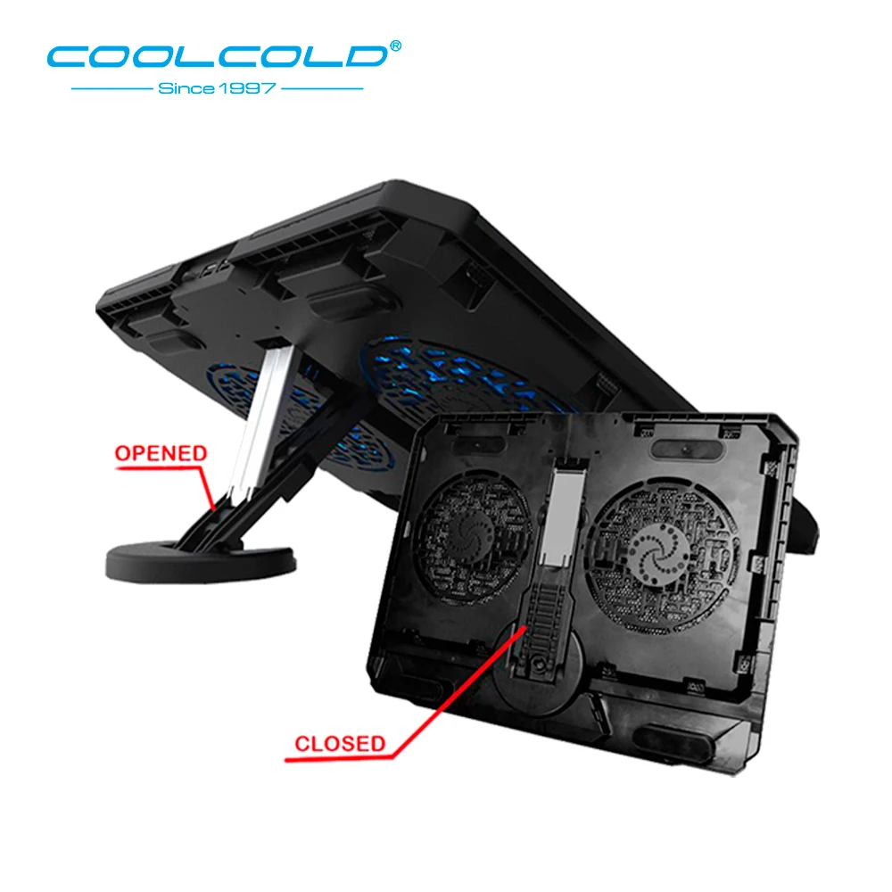 Охлаждающая подставка для ноутбука COOLCOLD охлаждающая два светодиодных