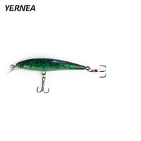 yernea 1pcs fishing lures floating minnow fishing lure 10 colors high quality hooks wobblers crankbait artificial bait 3d eyes