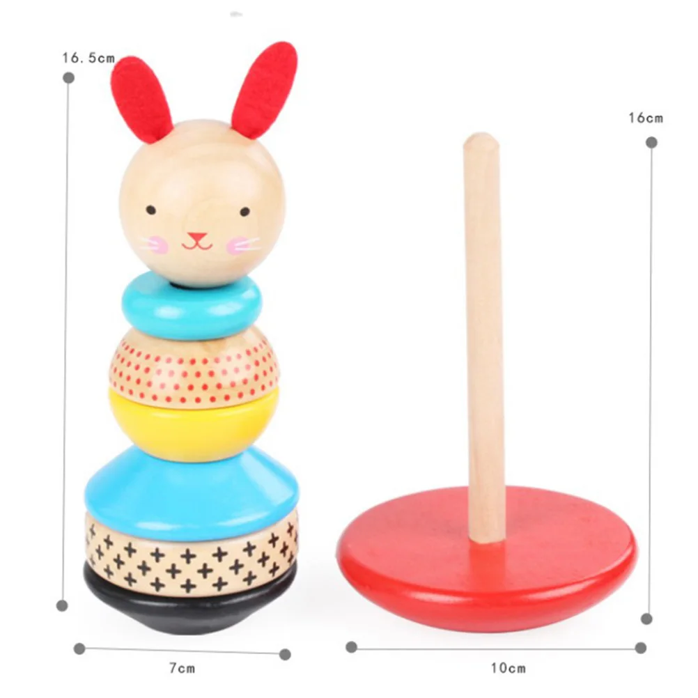 Набор детских деревянных блоков радужная башня стакан стек геометрический