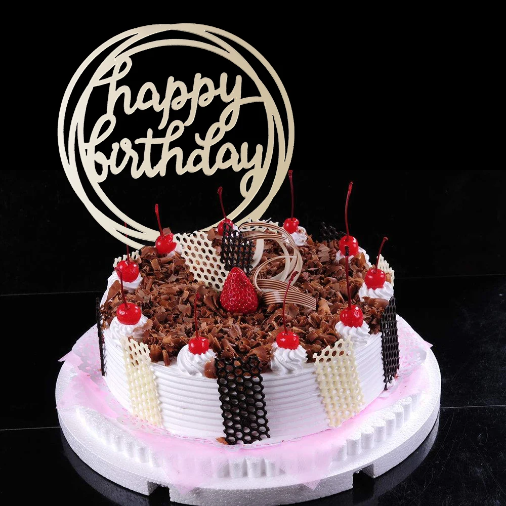 Топпер для торта С Днем Рождения подарки инструменты украшения тортов сделай сам