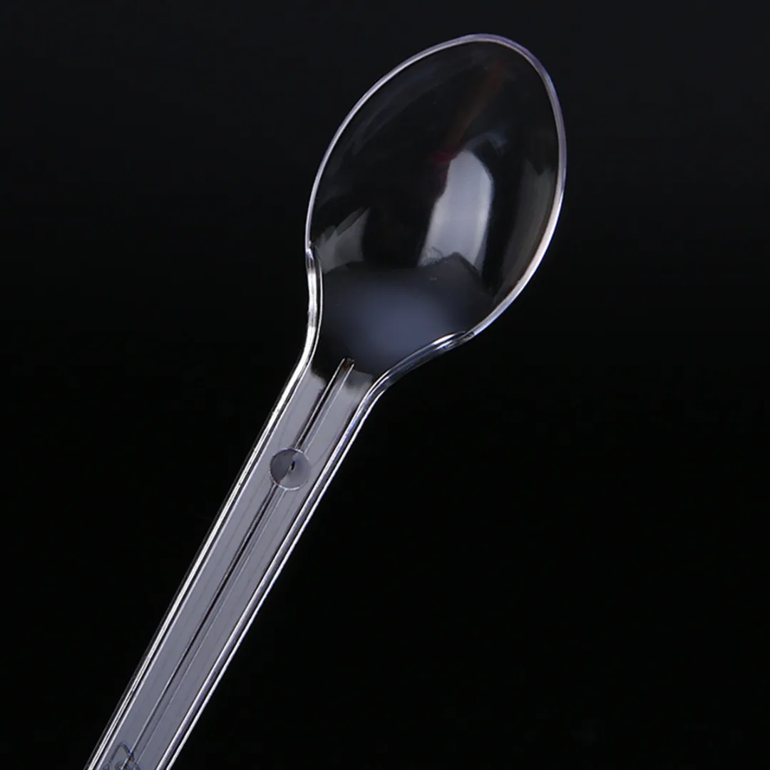 New 25/50pcs Plastic Mini Spoon Disposable Spoons for Coffee Ice Cream Dessert Serving Tool Wedding Party Teaspoon Mayitr |