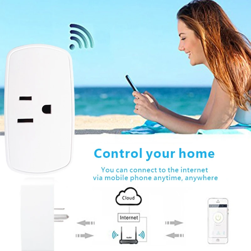 Us Plug Smart Wifi Power Socket Switch Work For Amazon Alexa Google Assistant Surpport Dropshipping | Обустройство дома