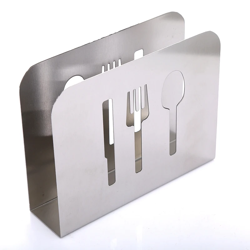 Современный вертикальный Настольный держатель для салфеток из нержавеющей
