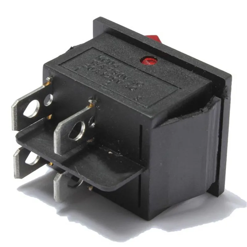 CLAITE красный свет лампы 4 Pin DPST ВКЛ ВЫКЛ рокер переключатель лодки 13A/250В 20A/125В