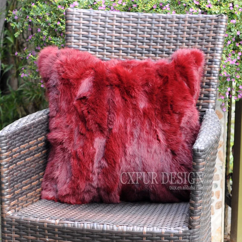 Epacket Free Shipping CX-D-17C2 Chinese Wholesale Bed Custom made Patchwork Rabbit Fur Pillow Cushion Covers | Дом и сад