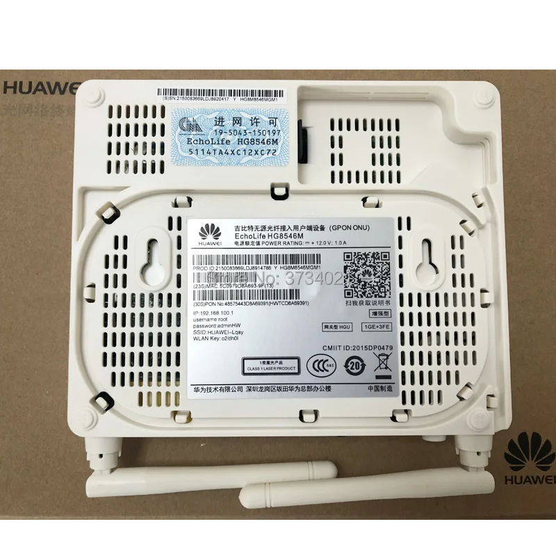 Доставка DHL 50 шт. 100% Новинка Huawei GPON ONU HG8546M ONT 1GE + 3FE 1TEL 1USB WIFI Мини Размер английская