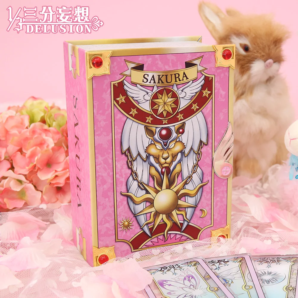 1/3 Delusion card captor Сакура косметичка розовый кожаный держатель сумки амулеты косплей