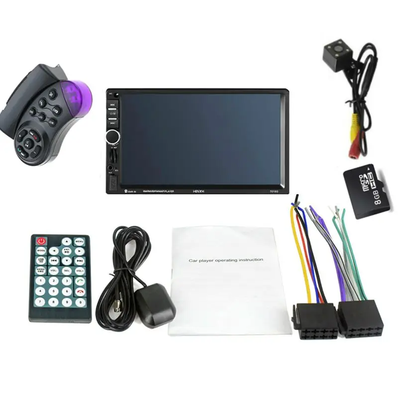 HEVXM GPS навигация 2 Din Автомобильный Bluetooth радио мультимедиа Mp5 плеер 7 дюймов