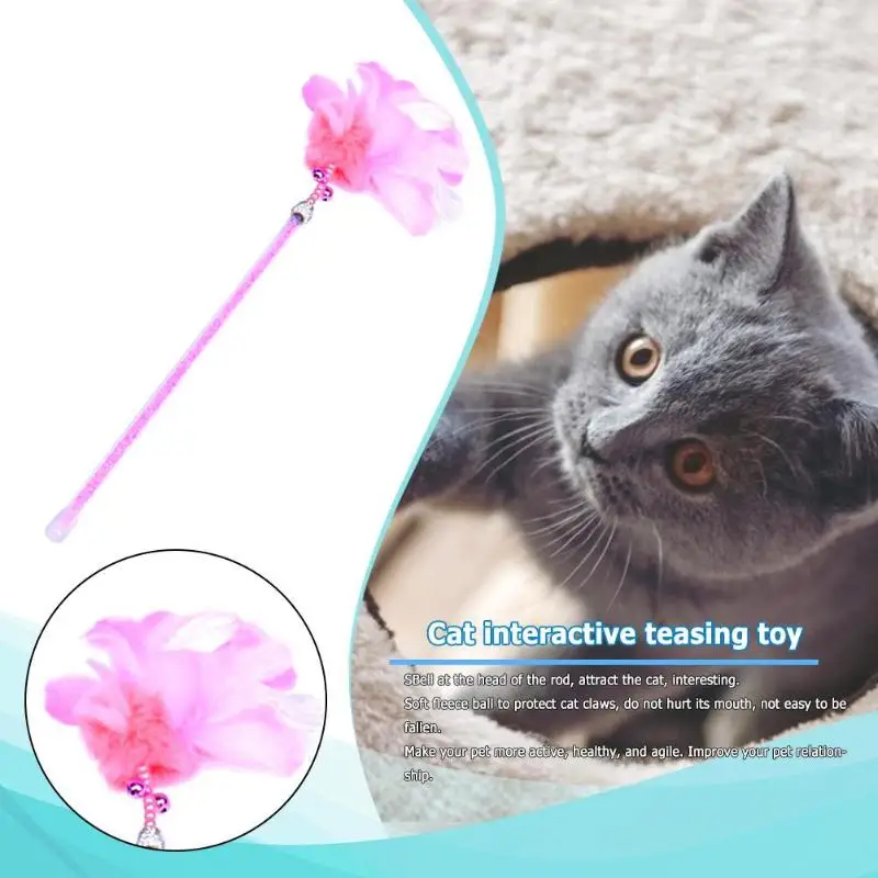 Игрушечная палочка Стразы игрушка колокольчик для кошек и котят Интерактивная