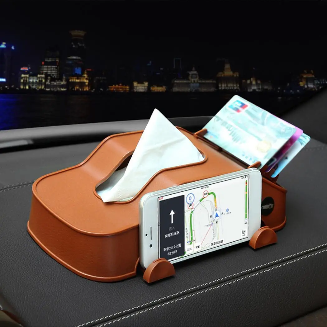 Multifunctional Car Tissue Box Paper Case Cover Phone Card Holder Storage Holding | Автомобили и мотоциклы