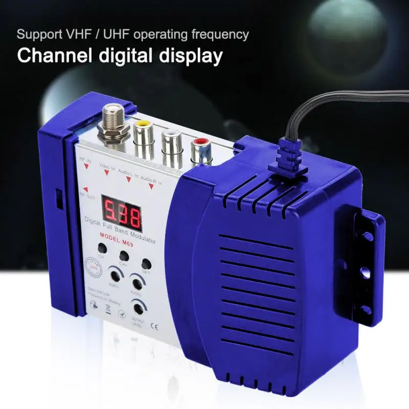 Домашний модулятор цифровой RF AV к телевизору VHF UHF более четкое изображение легко