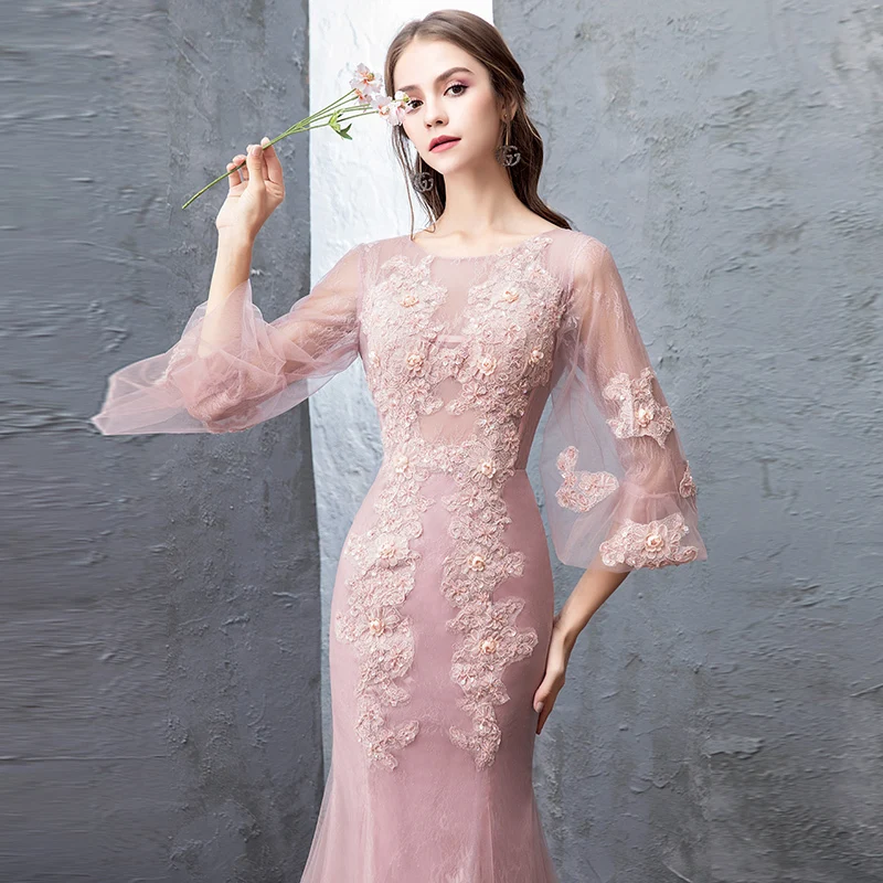 Vivian's Bridal романтичное волшебное с цветочным принтом вечернее платье русалки