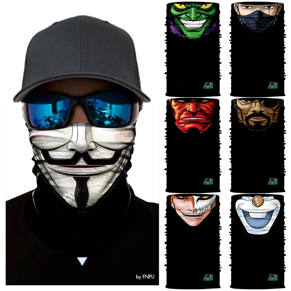 V-образный шарф Вендетта аниме для велоспорта походов женский шейный платок