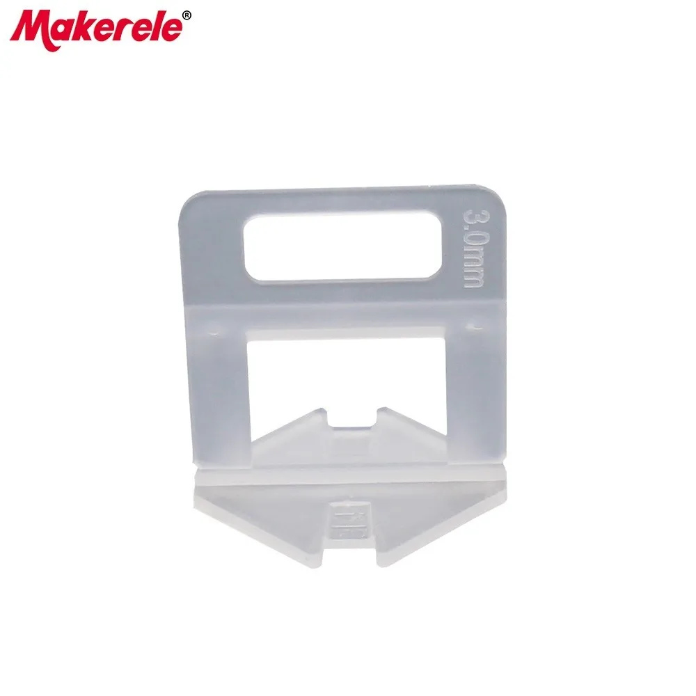 100pcs Tile Leveling System Clips Kit Wall Floor Spacer Tiling Tool 3mm Transparent Disposable PVC Base | Инструменты