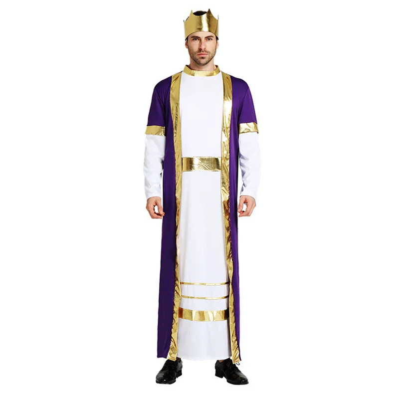 

Adults Men Arab King Dubai Prince Cosplay Robe Role Play Masquerade Party Christmas halloween costume sexy costumes