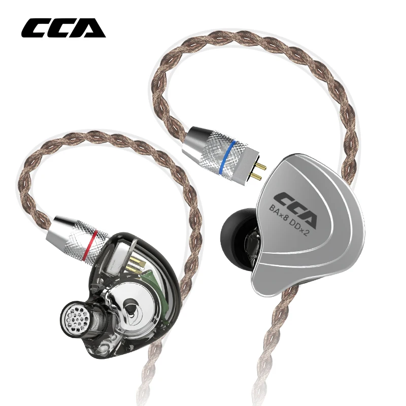 CCA C10 4BA + 1DD гибридные наушники в ухо HIFI DJ монитор Бег Спорт Наушники с Detacable