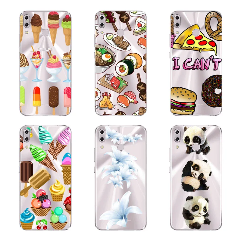 Soft TPU for asus zenfone 5 5z ze620kl zs620kl 4 3 max zc553kl zc520tl zc520kl Pro ZC554KL ze520kl ze552kl Case flower Cover |