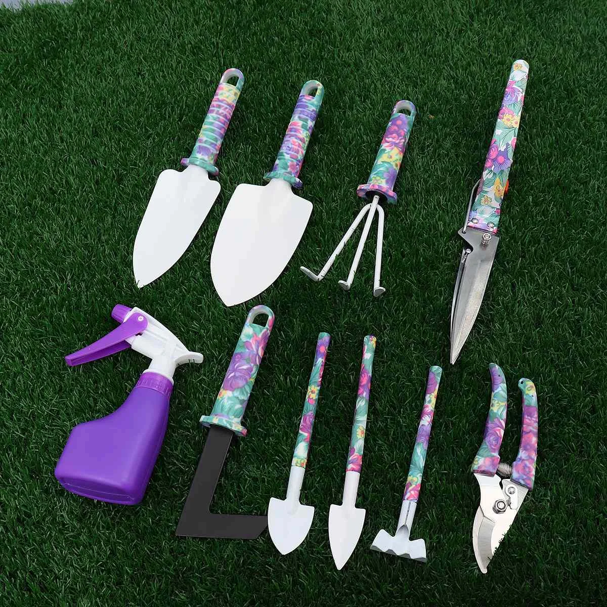 

Gardening Tools Set 5/10Pcs Scissors Shovel Spade Planting Weeding Watering Kits Storage Box Garden DIY Hand Tool Sets