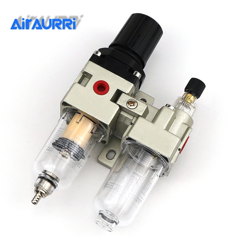 

AC2010-02 1/4"PT SMC model manual drain type compressing air filter pneumatic gas source processor two joint oil-water separator