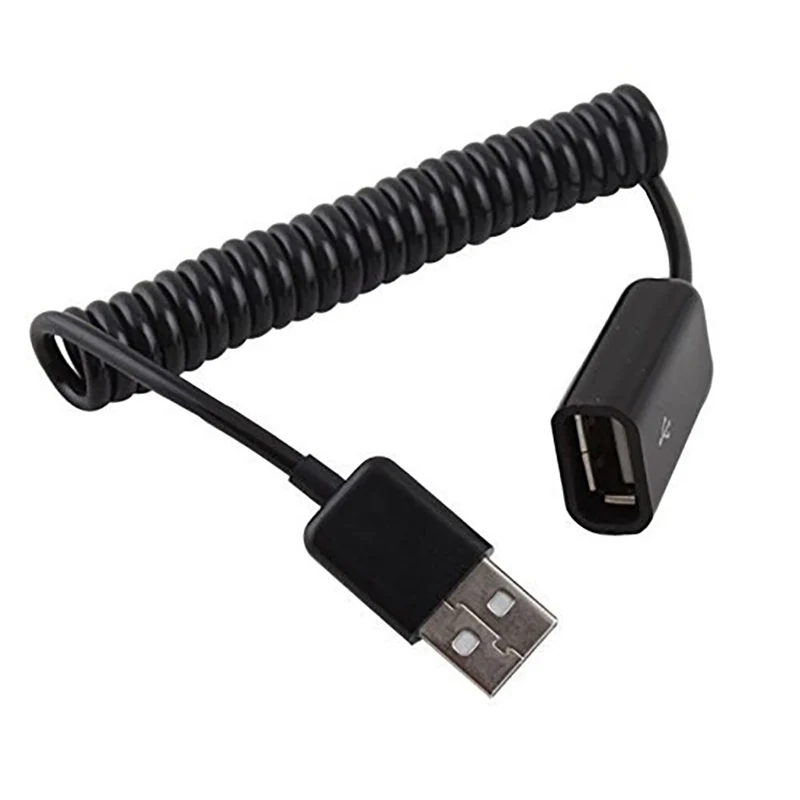 Спиральный кабель адаптера USB A male to female 1 м 3 фута|Кабели передачи данных| |