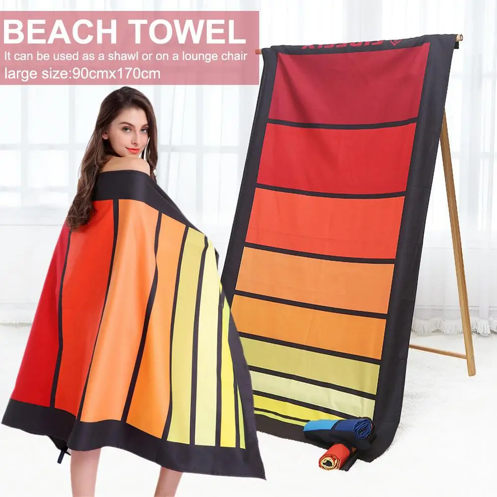 Полиэстер пляжное полотенце с принтом большой фитнес Йога пляжная шаль для