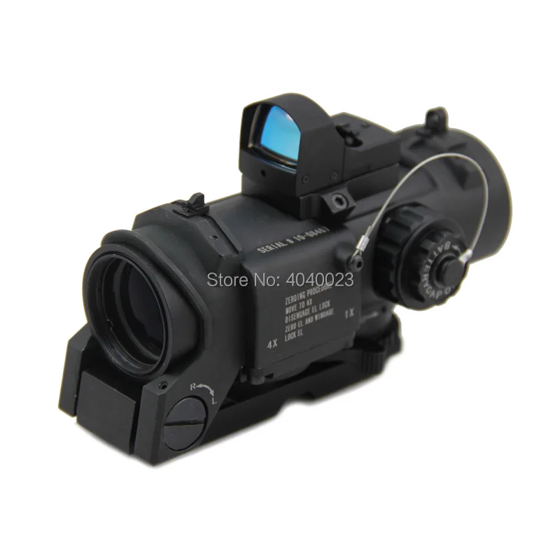 Tactical DR 1x-4x Magnifier Dual Role Optic Rifle Hunting Scope 4x32 Illuminated Mil-Dot Fit 20mm Weaver Picatinny Rail | Спорт и