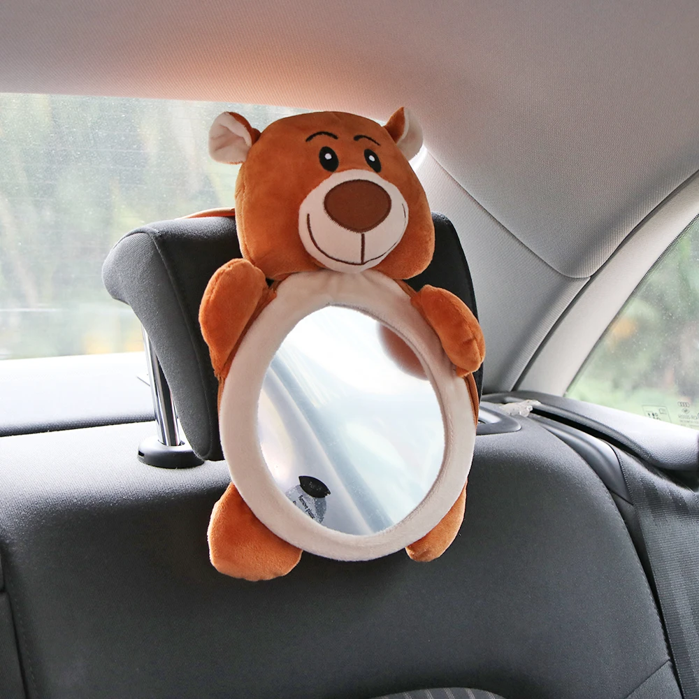 

New Car Rearview Mirror Baby Cute Mirrors Wide View Rear Adjustable Safety Seat Car Back Mirror Headrest Mount For Baby Kids