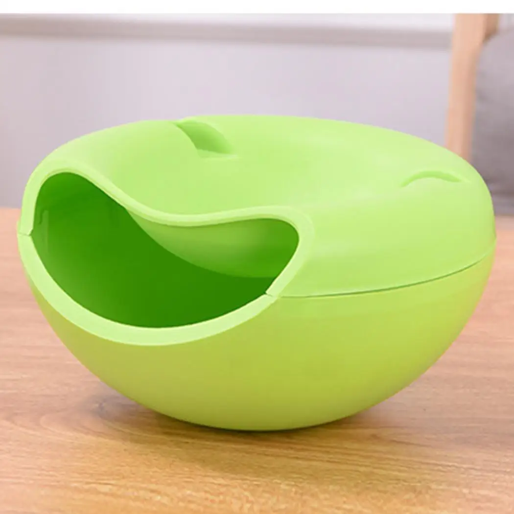Double-layer Melon Seed Fruit Basket Organizer Kitchen Food White Pink Green Blue Snack Storage Box | Дом и сад