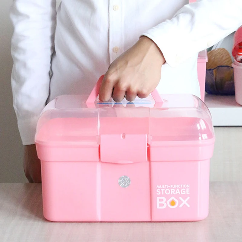 Ручной Настольный ящик для хранения пластиковый ювелирное изделие с ножницами