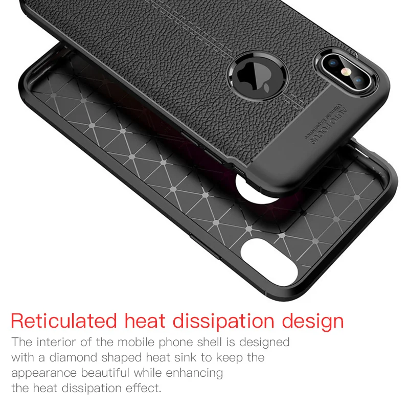 Litchi Leather Case For Apple iPhone 7 6S 6 8 Plus Protector Slim TPU Funda Full Cover X XR XS MAX Cases |
