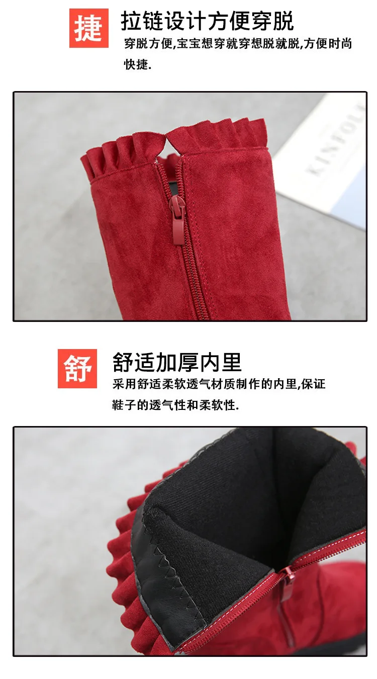 

Girls boots 2019 new fashion girls boots solid color wild children Martin boots children shoes