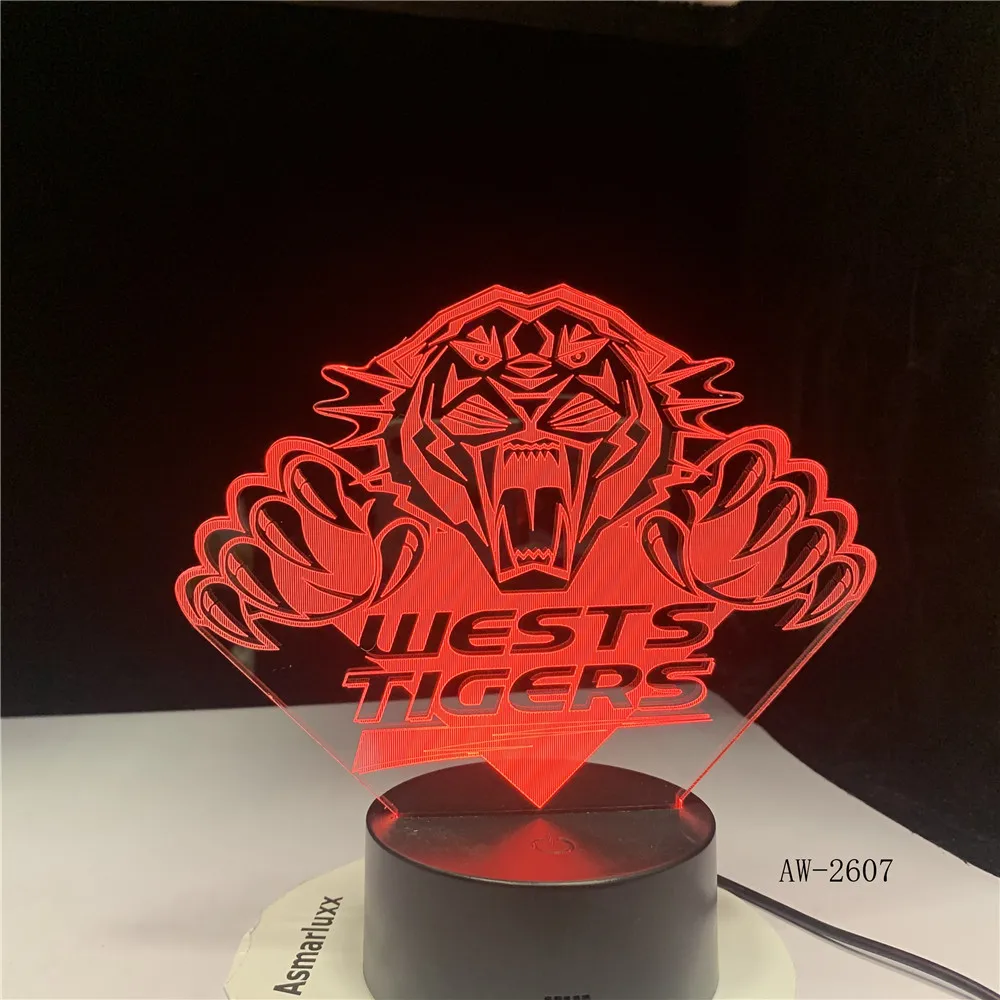 3D светодиодный ночсветильник в виде жилета Tiger Team 7 цветов с USB-портом | Лампы и