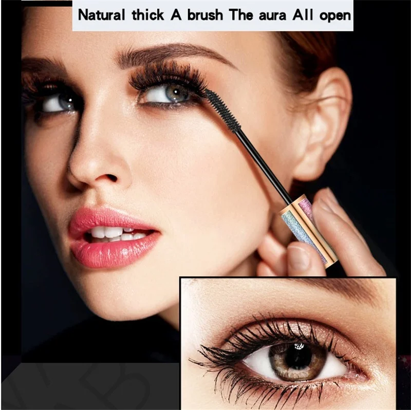 

1 Pc 4D Silk Fiber EyeLashe Makeup Waterproof Silicone Brush Head Mascara Lengthening Thicker Mascara