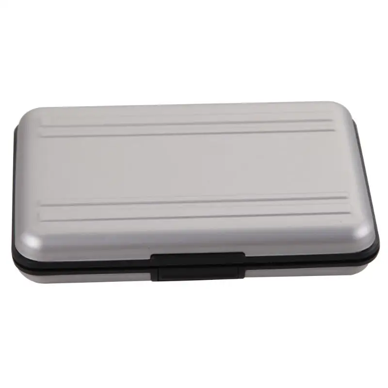 

Silver Micro SD Card Holder SDXC Storage Holder Memory Card Case Protector Aluminum case 16 solts for SD/ SDHC/ SDXC/ Micro SD
