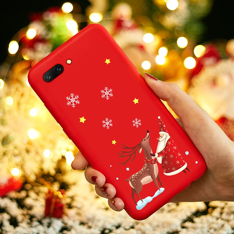 Силиконовый чехол для Huawei Honor 10 Рождественский Оригинальный 3D рельефный 9 Y6 2018 Mate