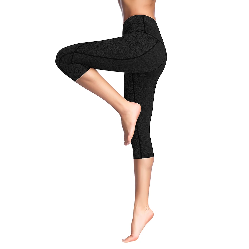 

High Waist Women Yoga Pants Tummy Control Gym Fitness Sports Running Sportswear 4 Way Stretch Yoga Leggings Tights with Pocket
