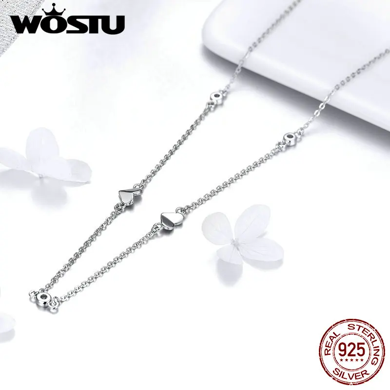 WOSTU 2020 Новое поступление подлинное ожерелье из стерлингового серебра 925 пробы
