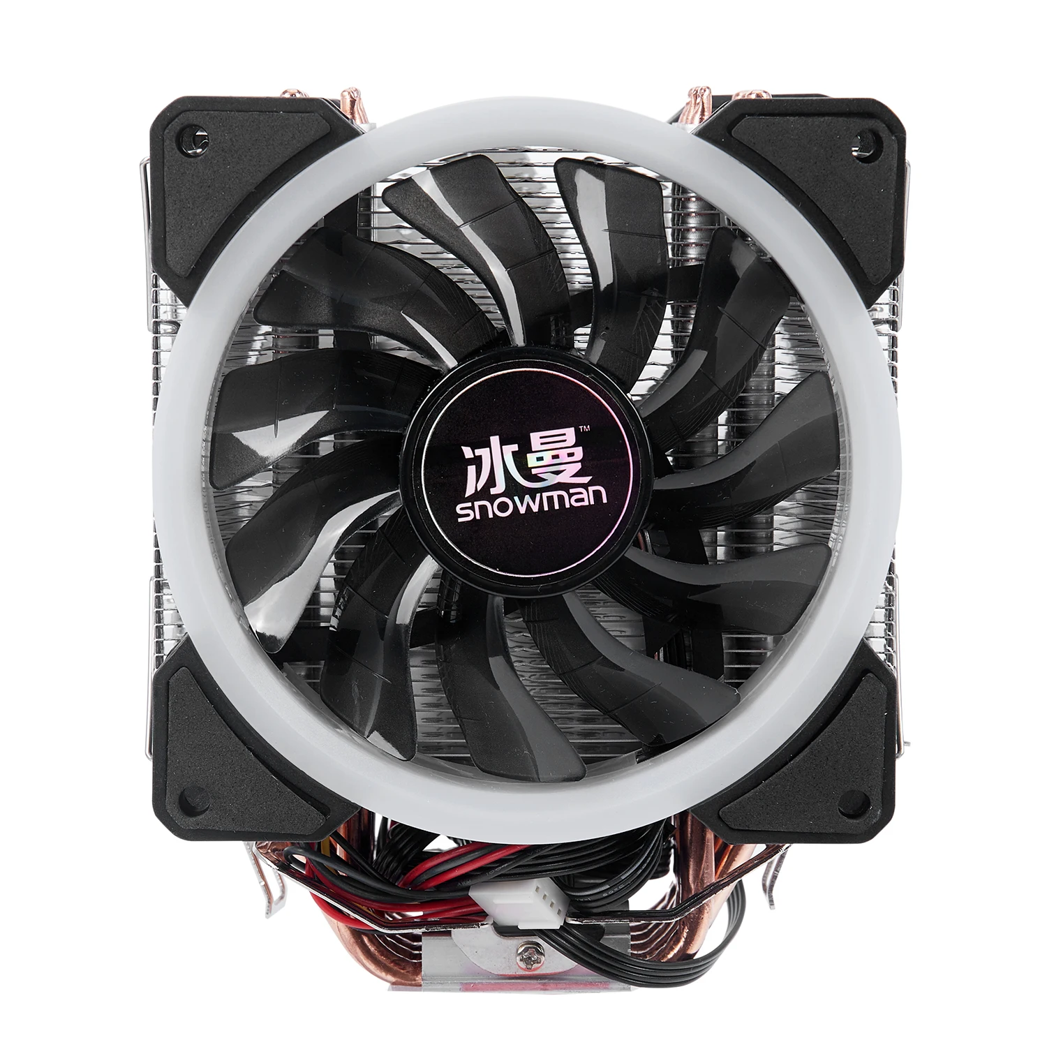 Кулер для процессора с изображением снеговика 4PIN 6 тепловых труб RGB светодиодный