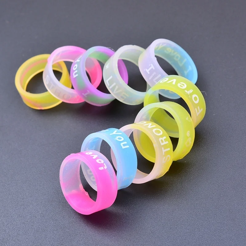 10 шт./упак. ФЛУОРЕСЦЕНТНОЕ кольцо Vape Mod противоскользящее Силиконовое резиновый