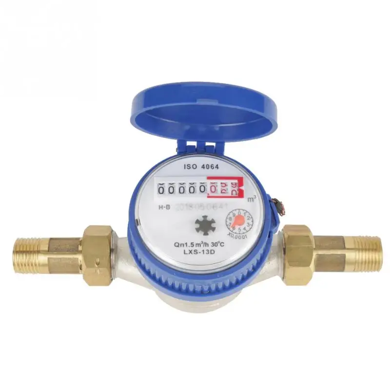 15 мм 1/2 дюйма измеритель холодной воды с фитингами для сада и дома